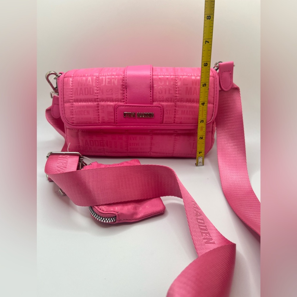 NWT Steve Madden Women’s PINK BPHYRE Quilted Crossbody Bag Set OS - Picture 7 of 13